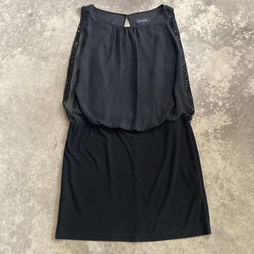 Scarlett Nite Dress Womens Size 14 Black Beaded Evening Cocktail Sleeveless